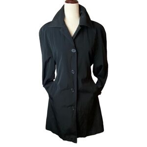 Liz Claiborne black trench coat size Large